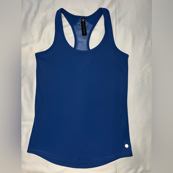 Yogalicious Tops - Yogalicious Blue Fitted Tank Top, with Sheer Back Panel, Size XS
